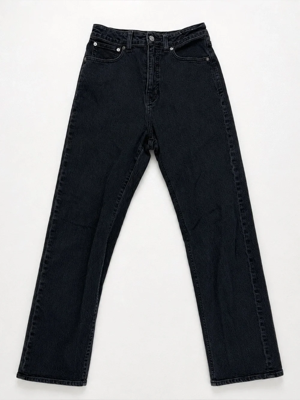 Madewell Curvy 90s Straight Jeans Black Washed High Rise Women’s 27
